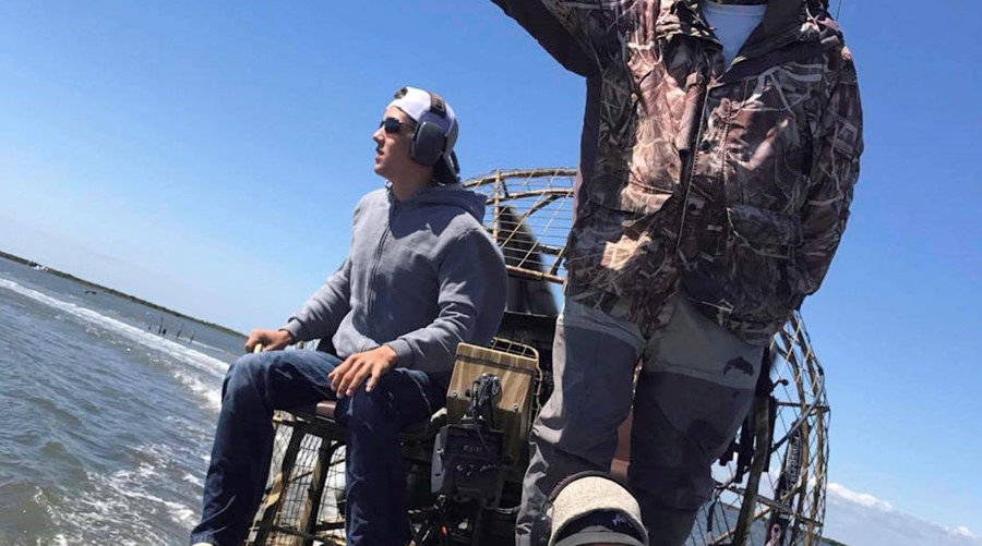 Capt. Chris Cady finding the fish on an airboat trip.